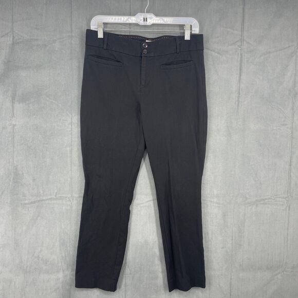 The Essential Slim By Anthropologie Dress Pants Womens 10 Black Straight Leg - Picture 1 of 11